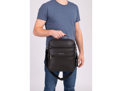 Duża pionowa torba męska robocza z rączką i paskiem na ramię Bag Street 1802