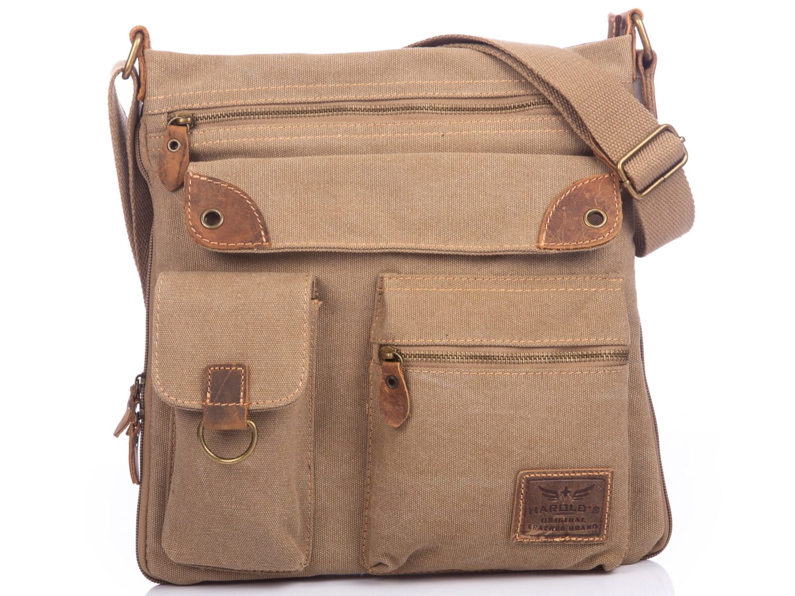 Beżowa poszerzana torba damska 4542