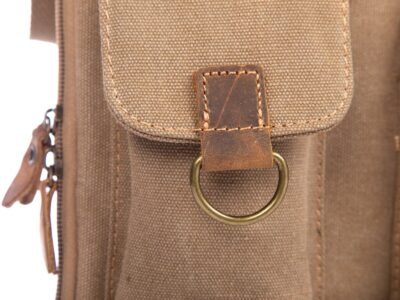 Beżowa poszerzana listonoszka damska canvas J Jones - obrazek 9