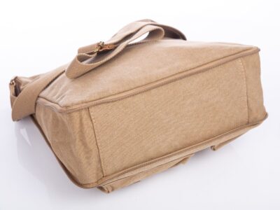 Beżowa poszerzana listonoszka damska canvas J Jones - obrazek 7