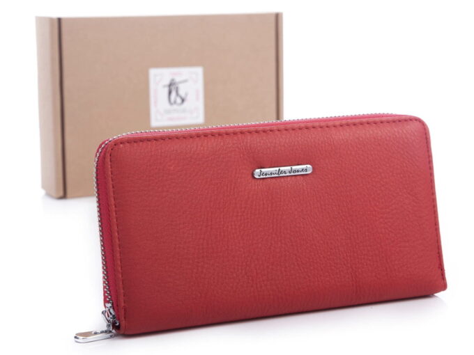 Wiśniowy piórnik matoey Jennifer Jones 5233 portfel
