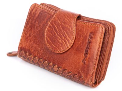 Portfel męski duży skórzany vintage z dwoma przegrodami na bilon - obrazek 3