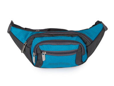 Saszetka biodrowa sportowa na pas błękitna Bag Street - obrazek 2