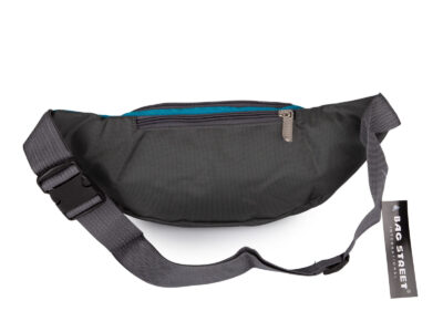 Saszetka biodrowa sportowa na pas błękitna Bag Street - obrazek 3