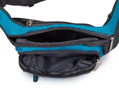 Saszetka biodrowa sportowa na pas błękitna Bag Street - obrazek 4