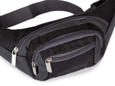 Saszetka biodrowa sportowa na pas czarna Bag Street - obrazek 2