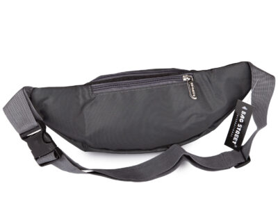 Saszetka biodrowa sportowa na pas czarna Bag Street - obrazek 3