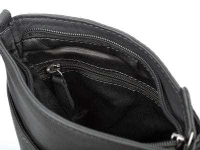 Mała prostokątna szara torebka damska skórzana Jennifer Jones - obrazek 4