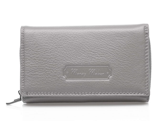 Duży szary matowy portfel damski Jennifer Jones