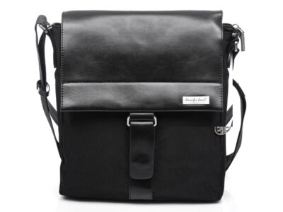 Ekskluzywna torebka damska na ramię z klapą Jennifer Jones czarna - obrazek 10