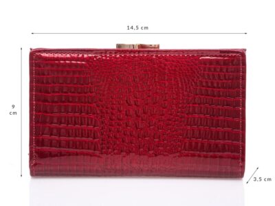 Czerwony portfel skórzany gregorio slf-108