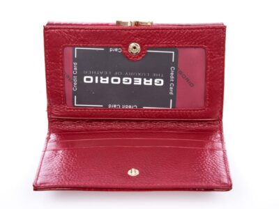 Czerwony portfel skórzany gregorio slf-108
