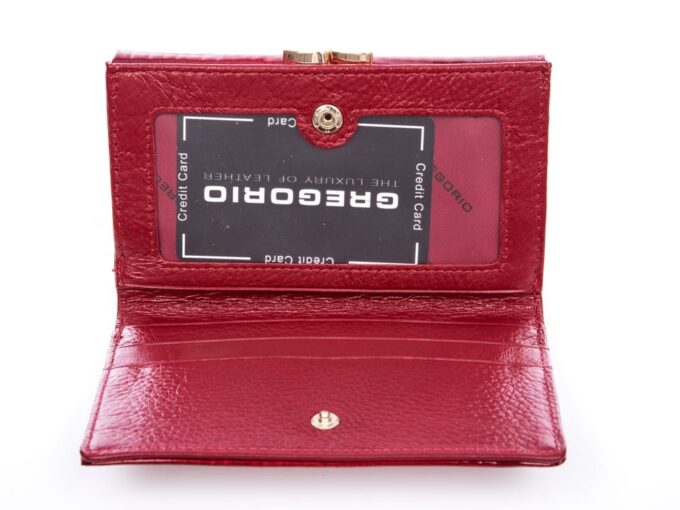 Czerwony portfel skórzany gregorio slf-108
