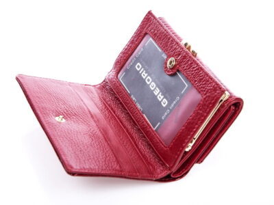 Czerwony portfel skórzany gregorio slf-108