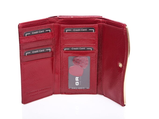 Czerwony portfel skórzany gregorio slf-108