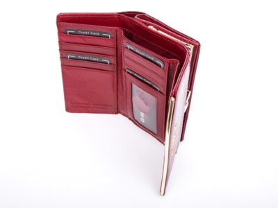 Czerwony portfel skórzany gregorio slf-108