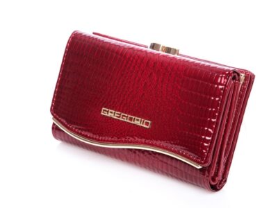 Czerwony portfel skórzany gregorio slf-108