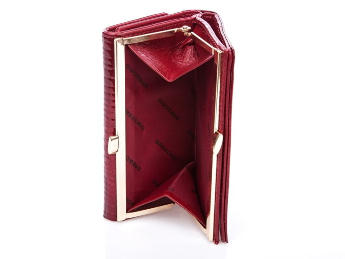 Czerwony portfel skórzany gregorio slf-108