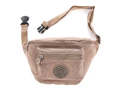 Saszetka biodrówka z kreszu Bag Street beżowa - obrazek 4