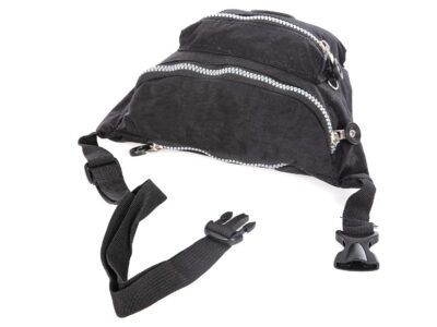 Saszetka biodrówka z kreszu Bag Street czarna - obrazek 5