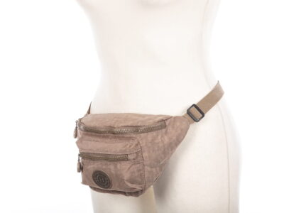 Saszetka biodrówka z kreszu Bag Street beżowa - obrazek 5