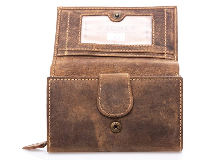 Dodatkowe zapięcie na zatrzask wewnątrz portfela