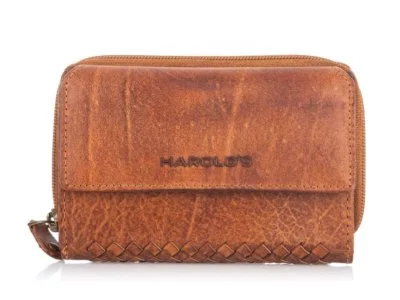 Brązowy duży portfel w stylu vintage retro