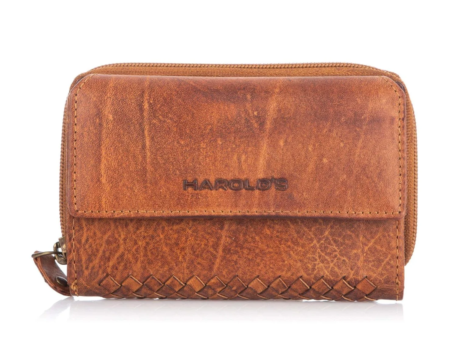 Brązowy duży portfel w stylu vintage retro