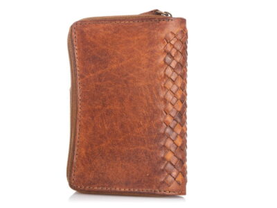 Portfel męski duży skórzany vintage z dwoma przegrodami na bilon - obrazek 4