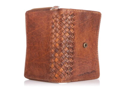 Portfel męski duży skórzany vintage z dwoma przegrodami na bilon - obrazek 6