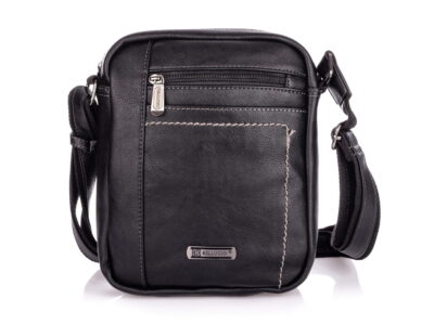 Elegancka torba męska na ramię czarna Bellugio - obrazek 1