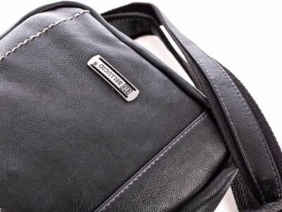 Elegancka torba męska na ramię czarna Bellugio - obrazek 4