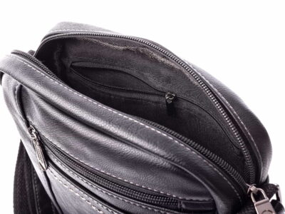 Elegancka torba męska na ramię czarna Bellugio - obrazek 3
