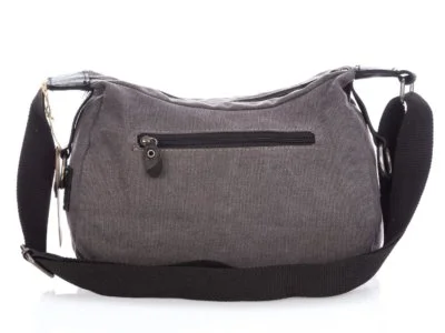 Torebka damska listonoszka canvas i skóra naturalna szara Harold's - obrazek 2