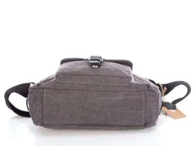 Torebka damska listonoszka canvas i skóra naturalna szara Harold's - obrazek 6