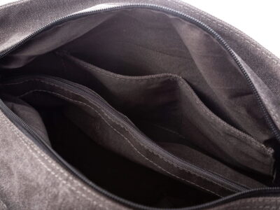 Duża torba damska shopper z canvasu ze skórą naturalną szara Harold's - obrazek 8