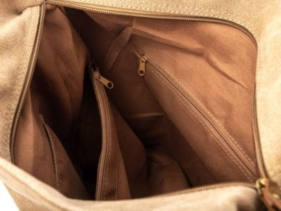Duża materiałowa shopperka damska brązowa Harold's - obrazek 4