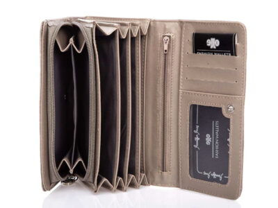 Duży portfel damski w kolorze szarym Jennifer Jones - obrazek 2