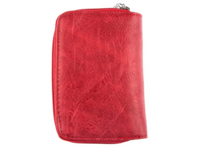 Portfel damski średni pionowy skóra ekologiczna czerwony Jennifer Jones - obrazek 3