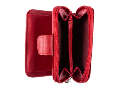 Portfel damski średni pionowy skóra ekologiczna czerwony Jennifer Jones - obrazek 7