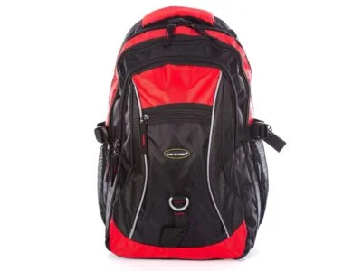 Plecak sportowy szkolny pojemny czarno czerwony Bag Street