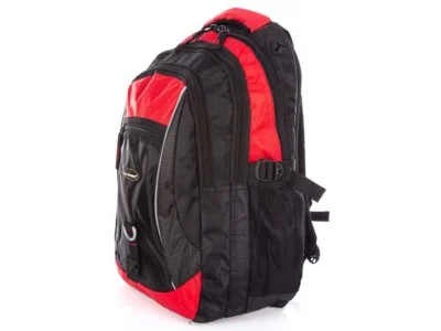Plecak sportowy szkolny pojemny czarno czerwony Bag Street - obrazek 7