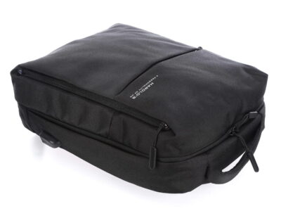 Plecak elegancki biznesowy prostokątny czarny na laptopa 15,6" z portem ładowania USB - obrazek 10