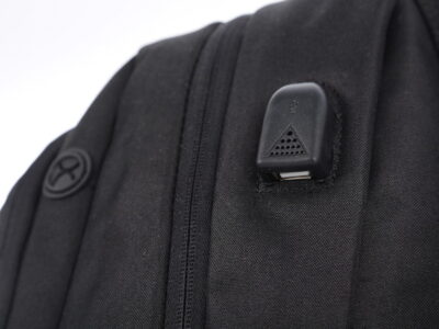 Plecak elegancki biznesowy czarny na laptopa 15,6" z portem ładowania USB - obrazek 12