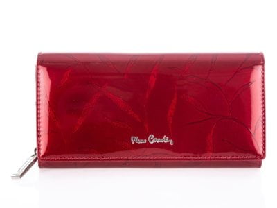 Duży portfel damski lakierowany w liście Pierre Cardin