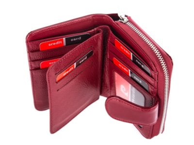Portfel damski lakierowany czerwony wysoki połysk Pierre Cardin 05 Line 115 - obrazek 4