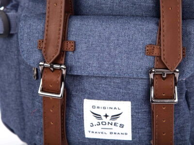 Wysoki plecak w stylu retro z kieszenią na laptopa Harold's niebieski - obrazek 9