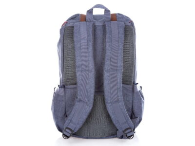 Wysoki plecak w stylu retro z kieszenią na laptopa Harold's niebieski - obrazek 3