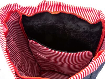 Wysoki plecak w stylu retro z kieszenią na laptopa Harold's niebieski - obrazek 13