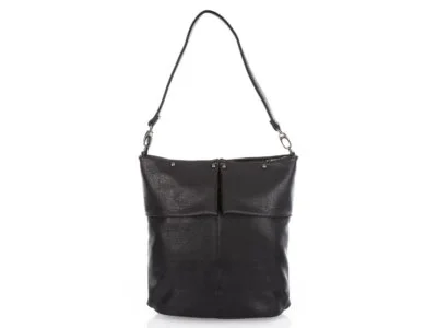 Miejska torebka damska z miękkiej skóry ekologicznej Jennifer Jones czarna - obrazek 12